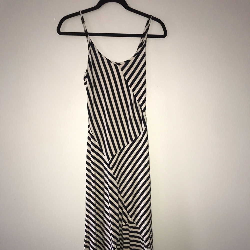 Black/White Striped Maxi Dress